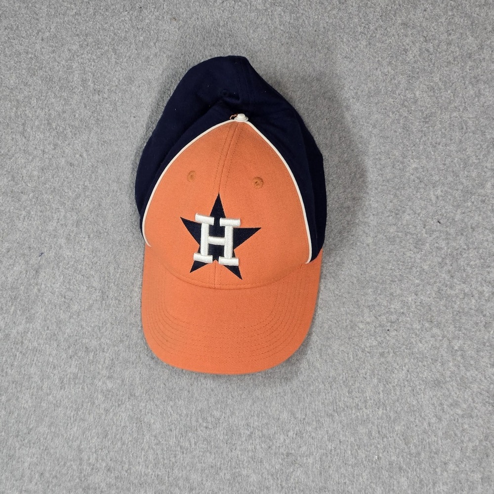 Astros Men Baseball Cap ONE SIZE Orange Nike Curved Fitted Logo Embroidered